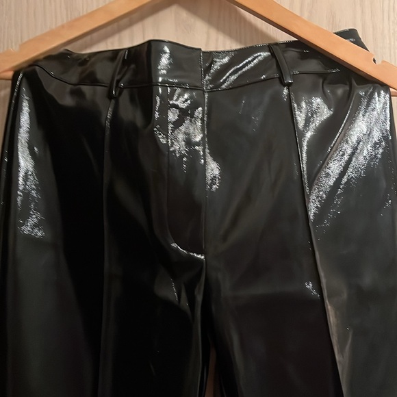 Black shiny leather looking pants. Made by only - Picture 3 of 7